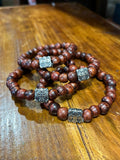 Rosewood Triangular Cross Bracelet