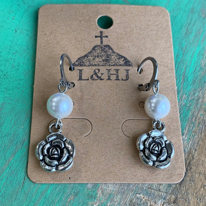 Saint Therese de Lisieux Pearl Necklace or Earrings