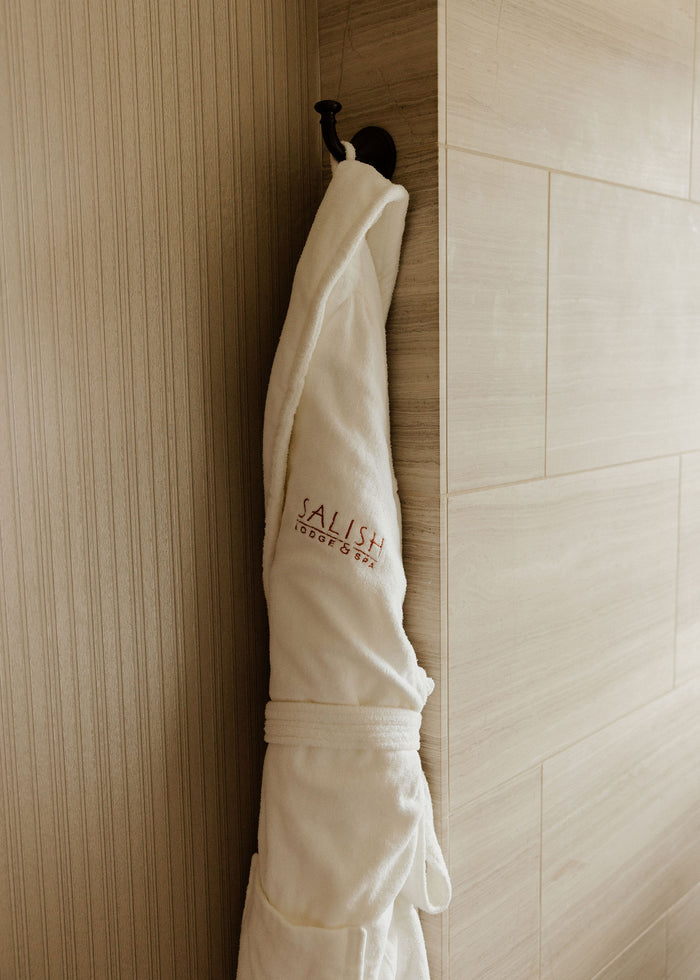 Salish Lodge & Spa Cotton Terry Embroidered Robe Adult Size | Salish Lodge