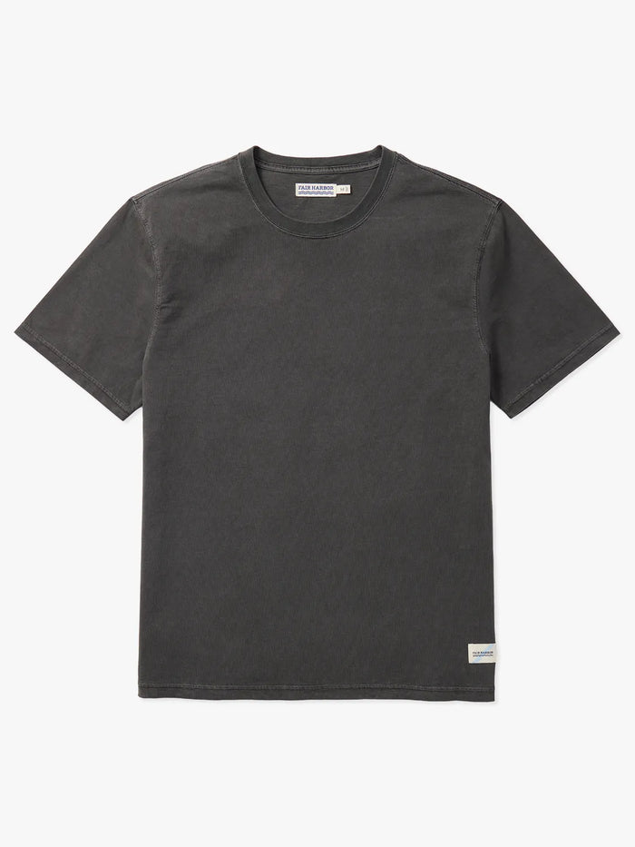 Black saltaire t-shirt on a white background