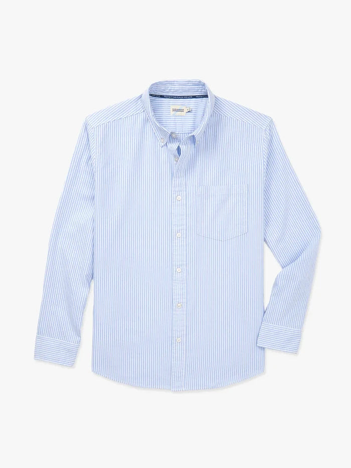 Salty Oxford Shirt | Light Blue Stripe