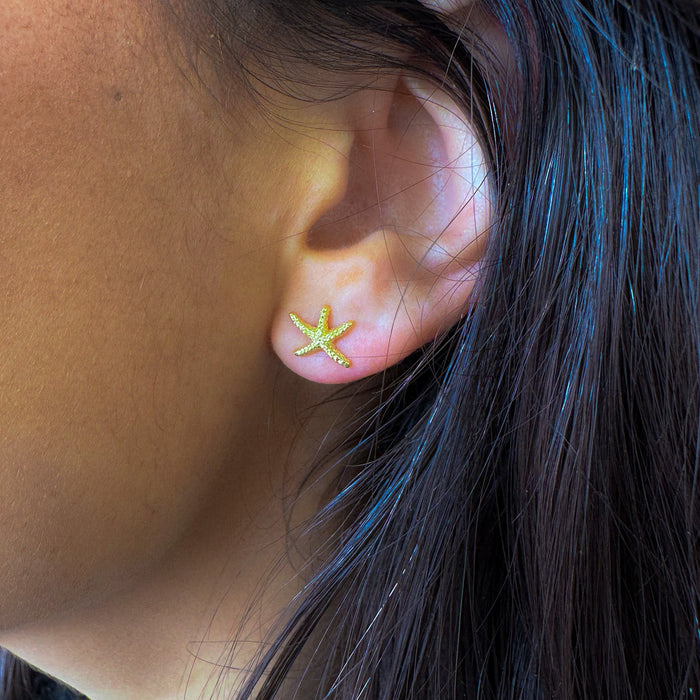 Sea Star Studs Gold | Gold Vermeil Ocean lnspired Stud Earrings