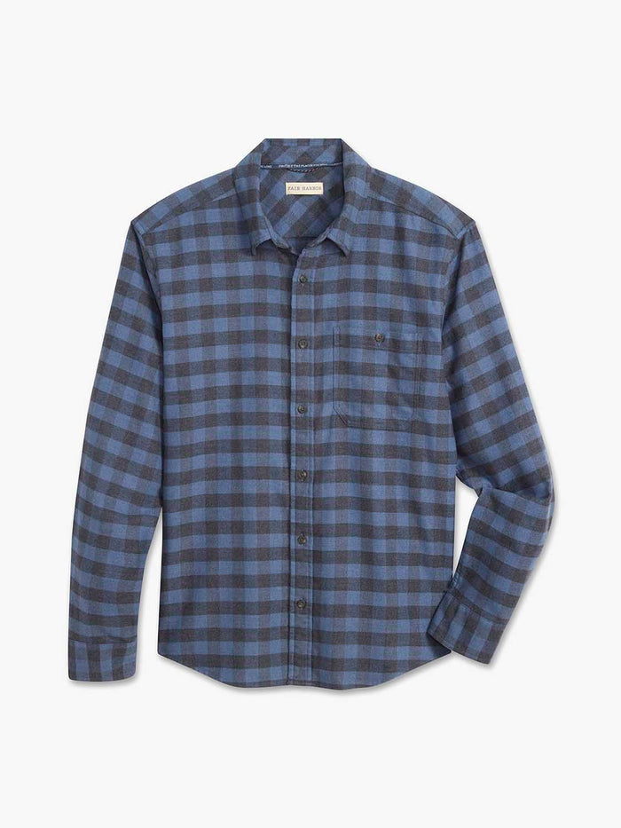 Seaside Lightweight Flannel Shirt | Blue Check