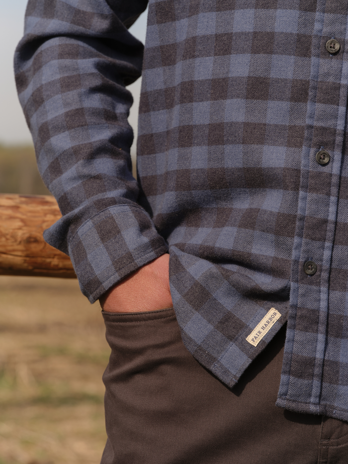 Seaside Lightweight Flannel Shirt | Blue Check