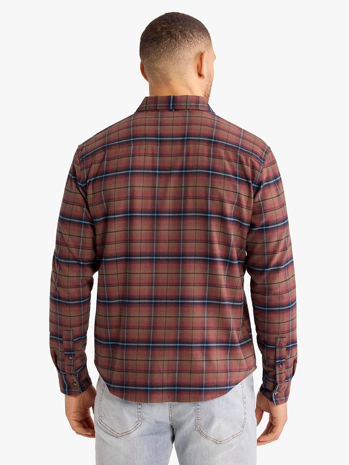 Seaside Lightweight Flannel Shirt | Burgundy Plaid