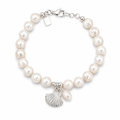 Shell Pearl Silk Knot Adjustable Bracelet featuring lustrous shell pearls with an adjustable sliding knot design