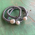 Silver Pearl Treasure Bracelet