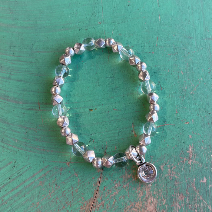 Silver Plated Saint Charm Bracelet