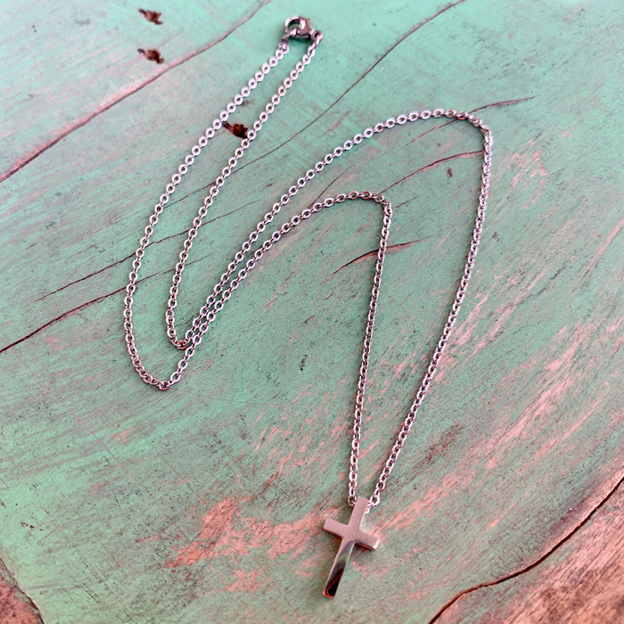 Sliding Cross Necklace and Earrings