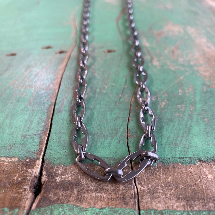 Stainless Steel Bold Cross Link Bracelet or Necklace