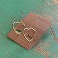 Stainless Steel Heart Hoop Earrings