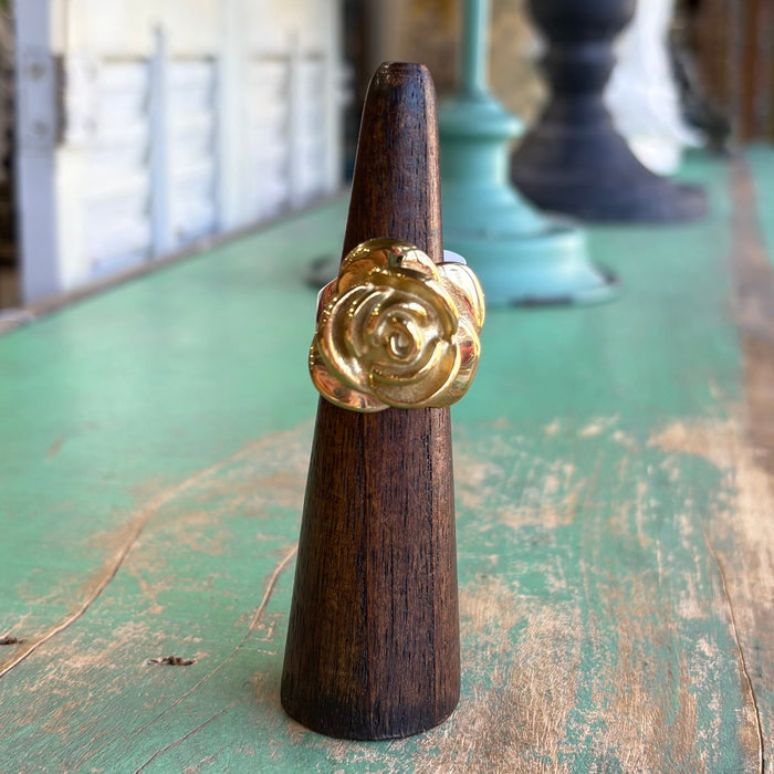 Stainless Steel Rose Ring