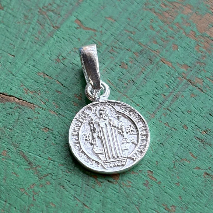 Sterling Silver 1/2" St Benedict Medallion