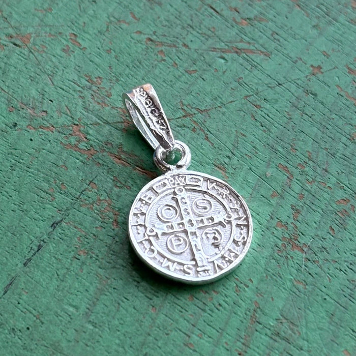 Sterling Silver 1/2" St Benedict Medallion