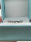 Sterling Silver 925 1.8mm full eternity band with CZ Diamonds, Stacking Ring, Wedding Band