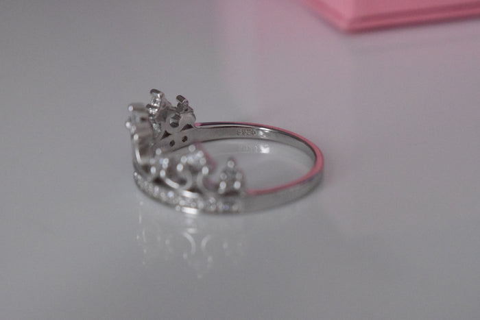 Sterling Silver 925 Queen Crown Ring