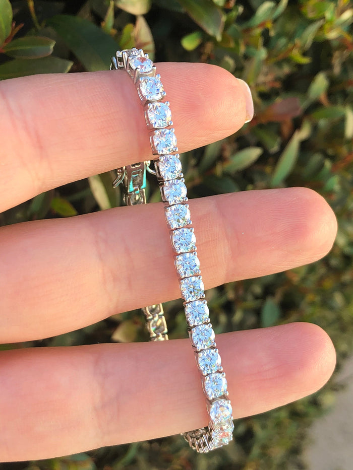 Sterling Silver 925 Tennis Bracelet with The Finest 5A CZ Diamonds