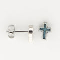 Sterling Silver Inlaid Turquoise Earrings