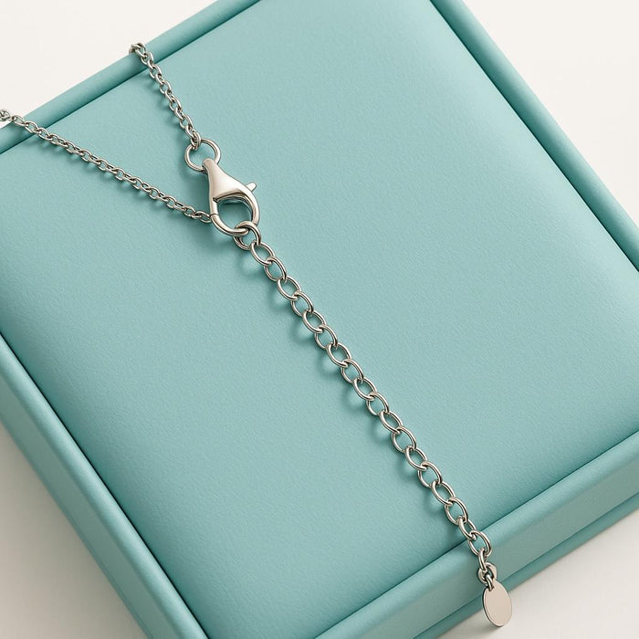 Sterling Silver Marquise CZ Diamond Bezel Necklace