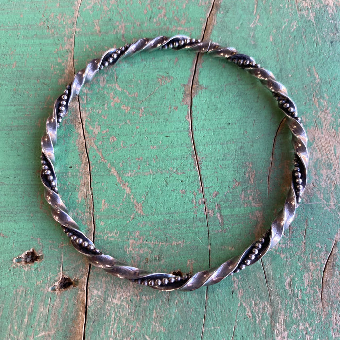 Sterling Silver Rope Bangles