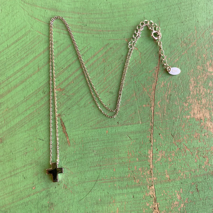 Sterling Silver Simple & Sweet Cross Necklace