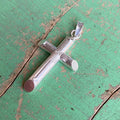 Sterling Silver Textured Cross Pendent