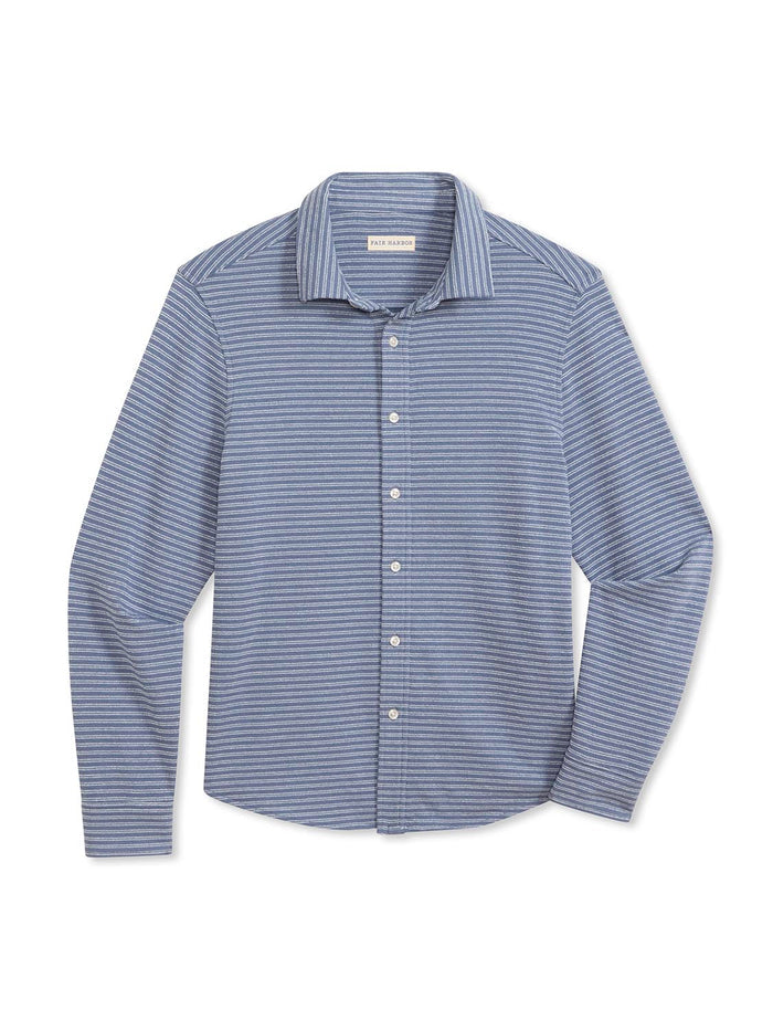 Sundown Terry Button Up | Maritime Stripe