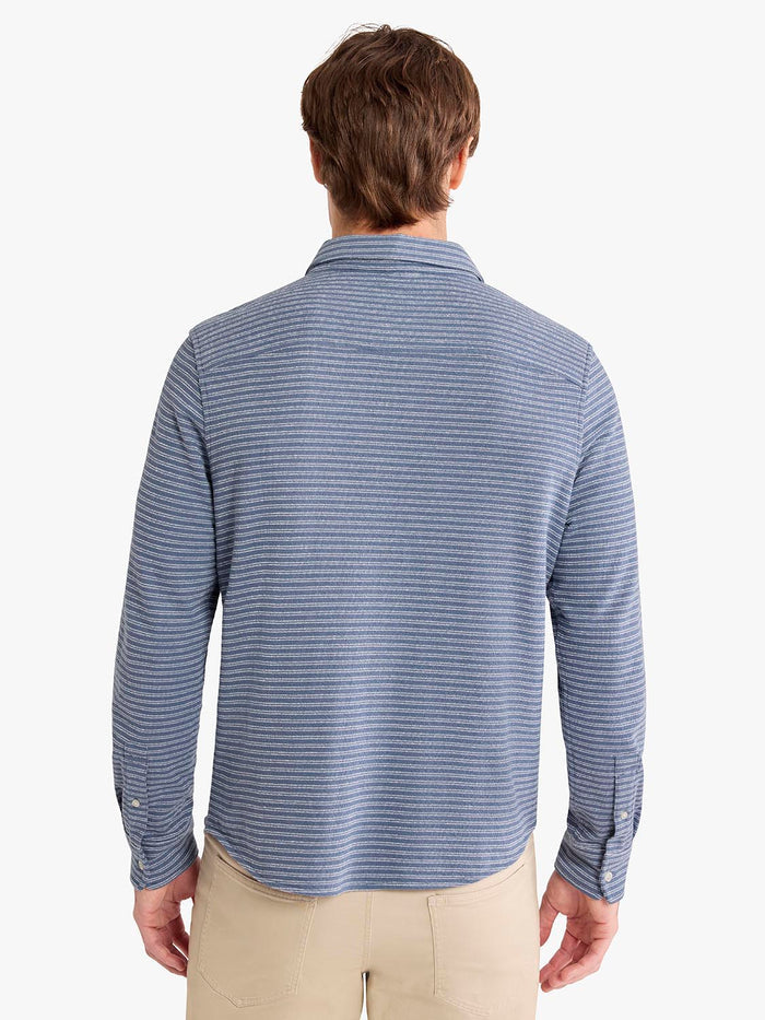 Sundown Terry Button Up | Maritime Stripe