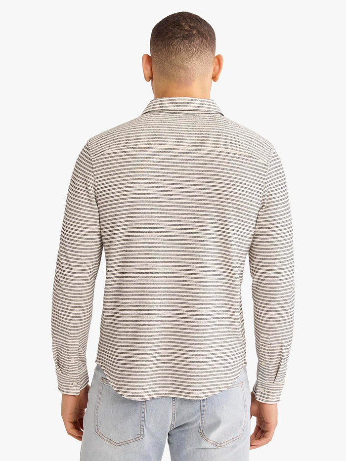 Sundown Terry Button Up | Nautical Stripe