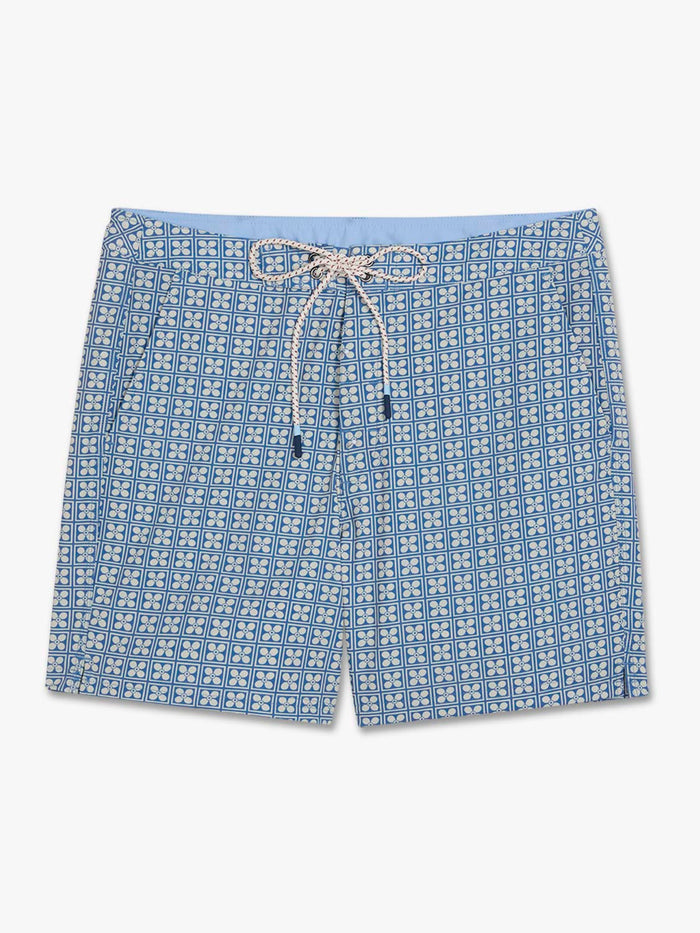 Swell Board Short | Blue Flower Geo