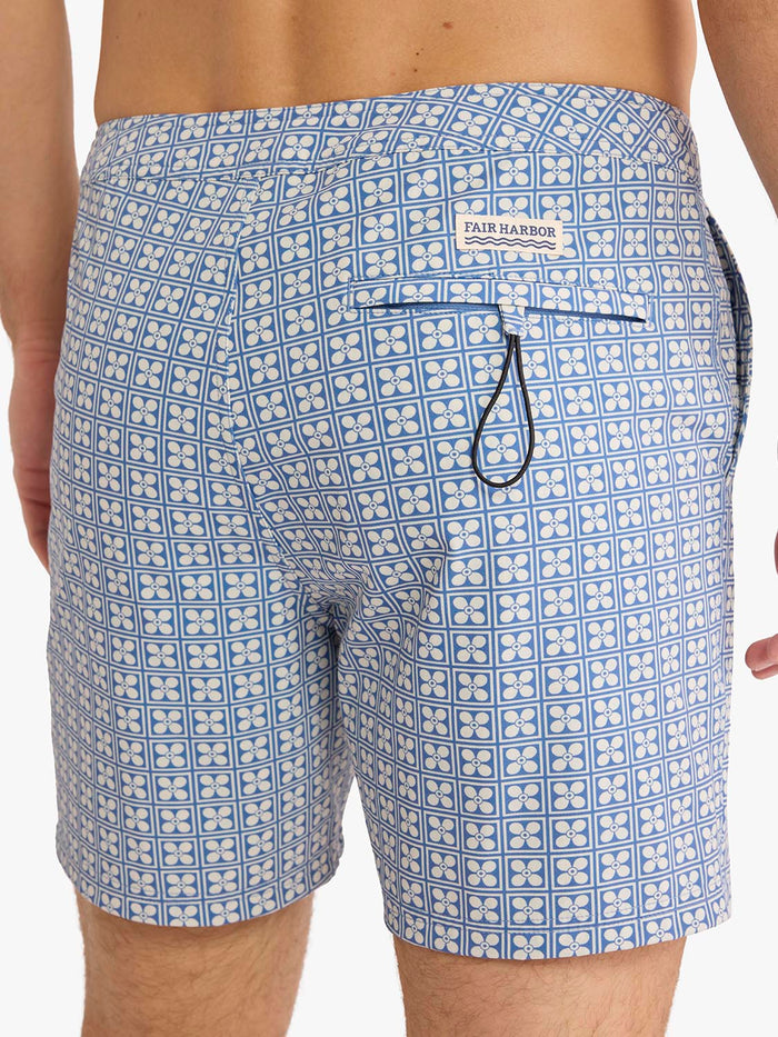Swell Board Short | Blue Flower Geo