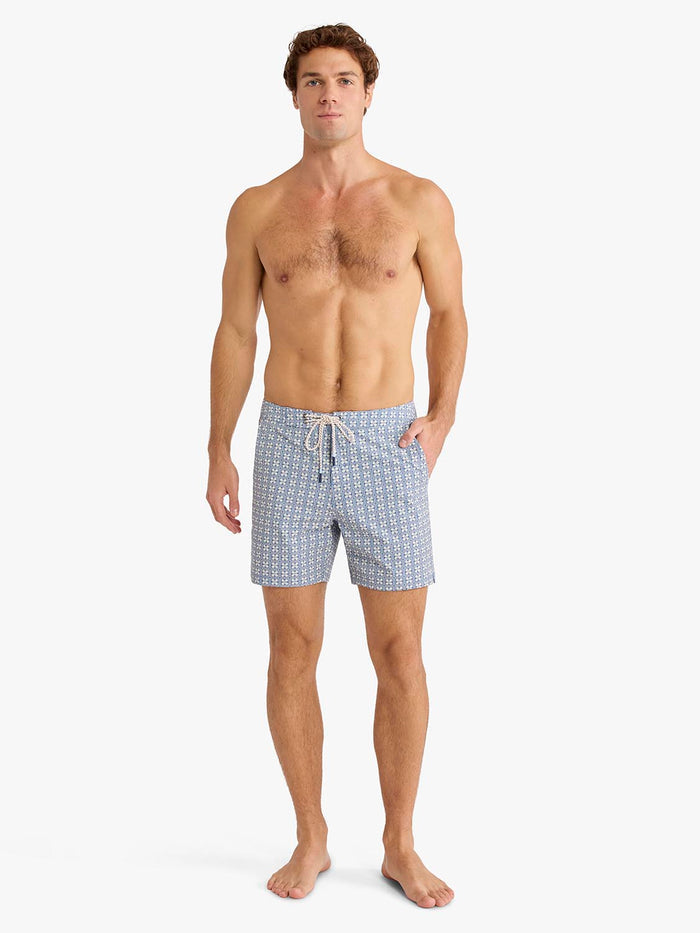 Swell Board Short | Blue Flower Geo