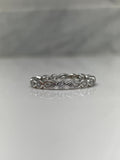 The Elena. Sterling Silver 925 2.5 mm Art Deco Eternity Band