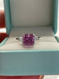 The Joy. Sterling silver 925 ring with 3CT crushed ice simulated diamond