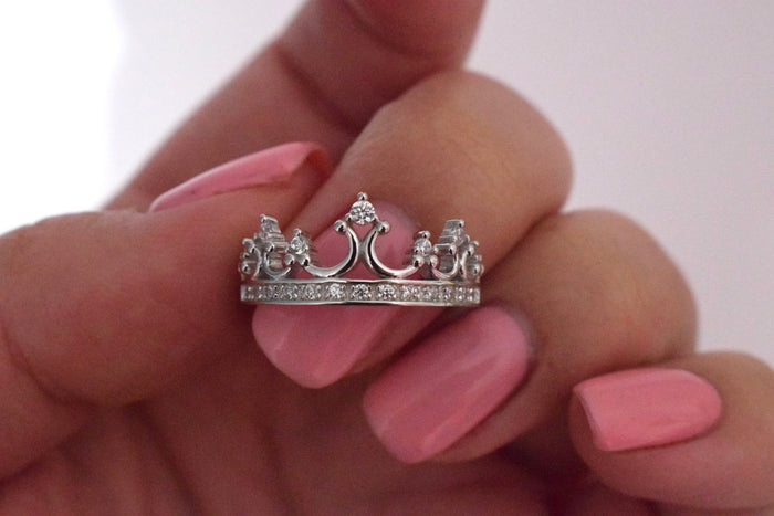 The Quinn. Sterling Silver 925 Queen Crown Ring