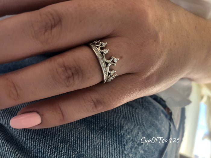 The Quinn. Sterling Silver 925 Queen Crown Ring