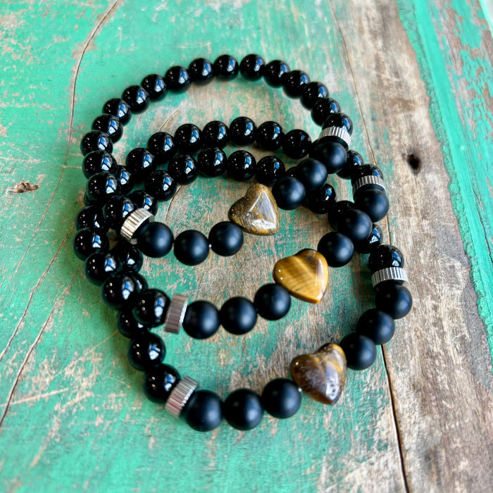 Tiger Eye Heart Bracelet