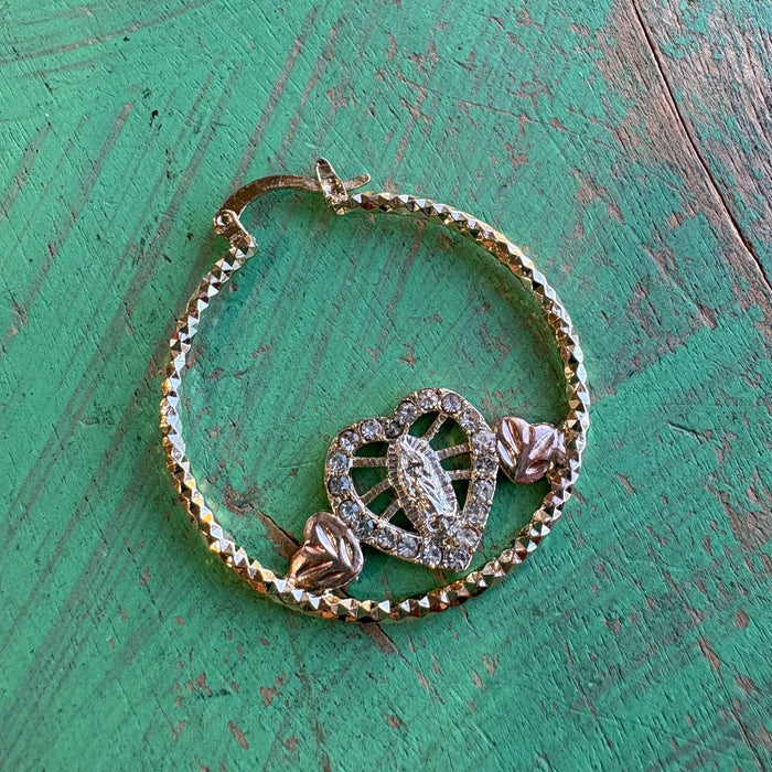 Tri Color Hoop Earrings