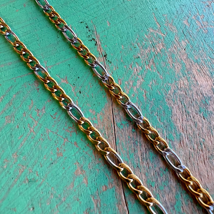 Two Tone Miraculous Medal Chain Necklace