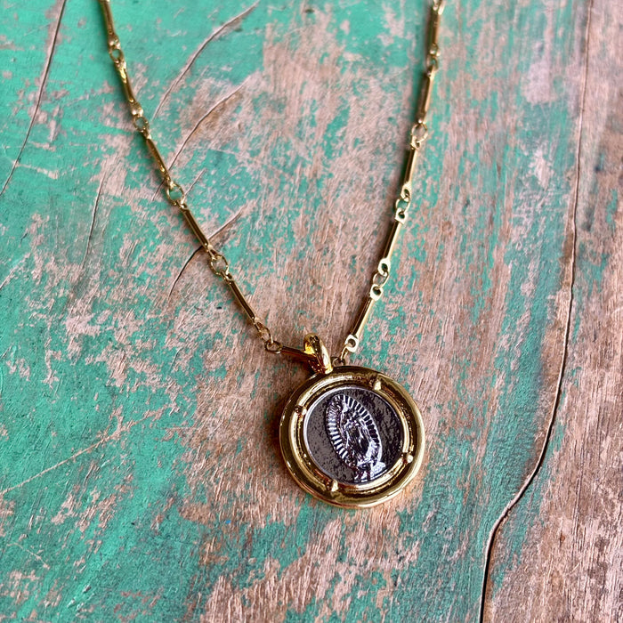 Two Tone OLG Bone Chain Necklace