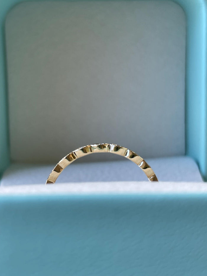 VVS D Moissanite Full Eternity Band: 10K, 14K Gold or Sterling Silver