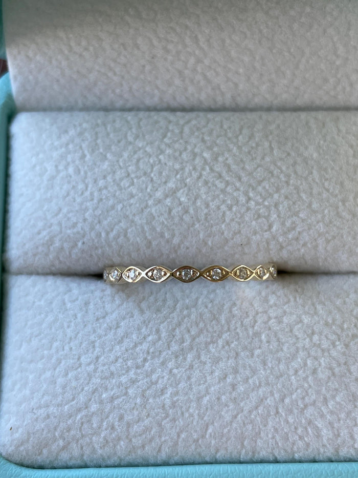 VVS D Moissanite Full Eternity Band: 10K, 14K Gold or Sterling Silver