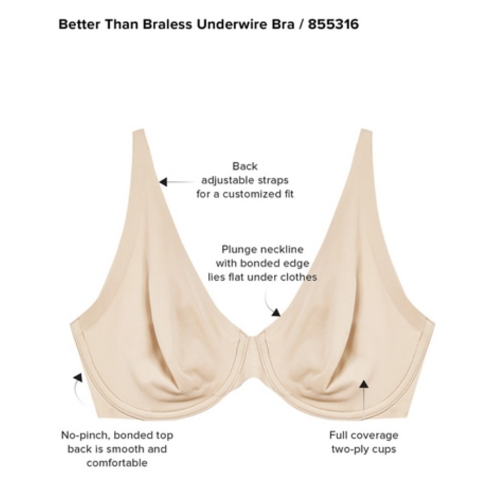 Wacoal Better Than Braless Underwire Bra 855316