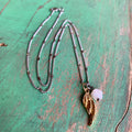 Wing and Rose Necklace
