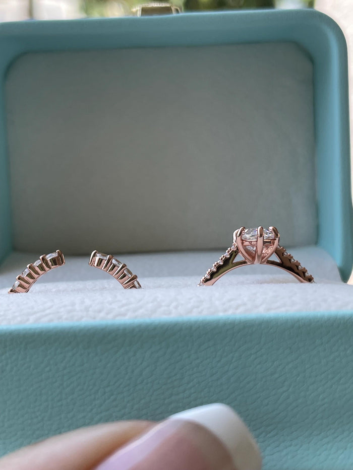 Yellow gold, rose gold over sterling silver 925, silver 925 1.5 carat marquise cut engagement ring set , bridal set with marquise ring
