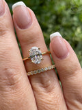 Yellow Gold Vermeil, Sterling Silver 925 bridal set with 3.5CT or 2.5CT oval cut Solitare engagement ring and half eternity band