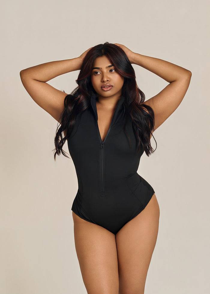 Zipper Shapewear Swimsuit