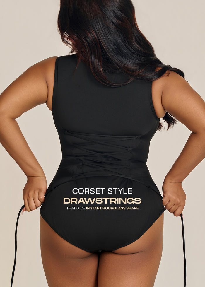Zipper Shapewear Swimsuit