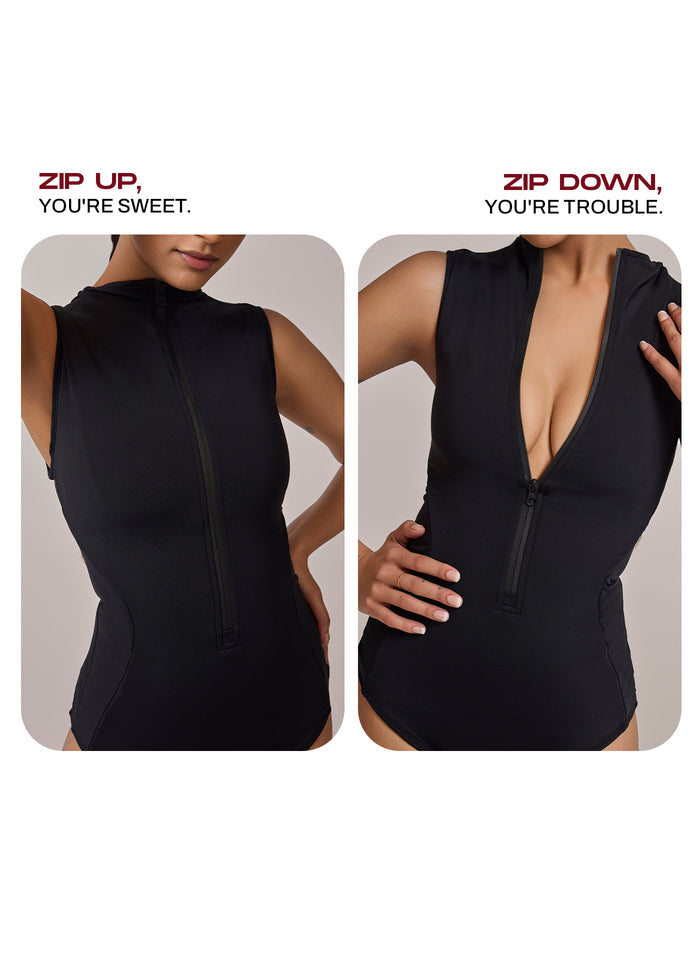 Zipper Shapewear Swimsuit